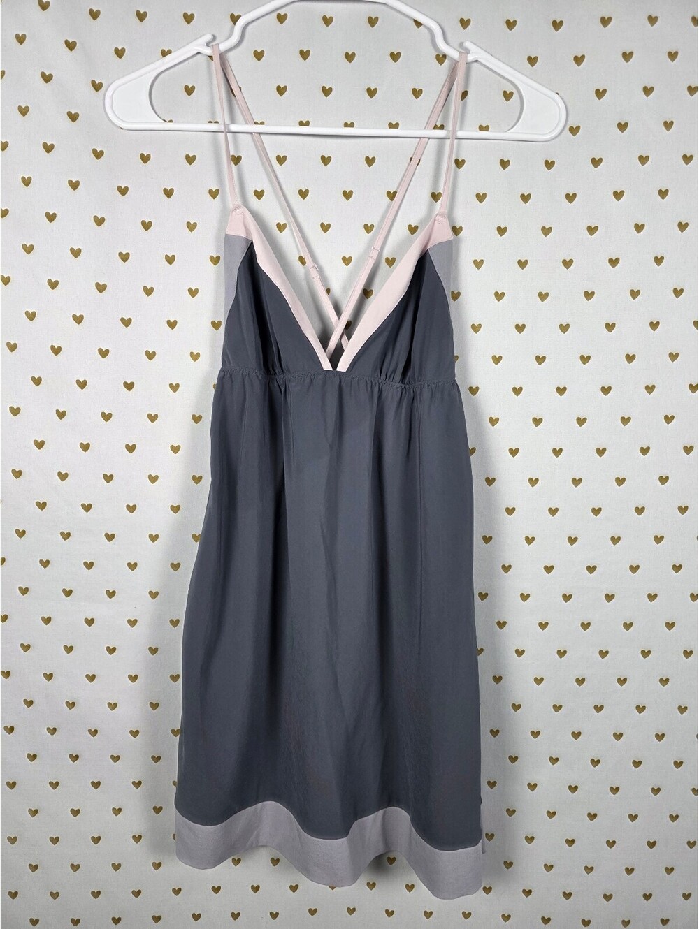 Victorias Secret Vintage Grey Small Soft  Slip Dress Nightie Lingerie